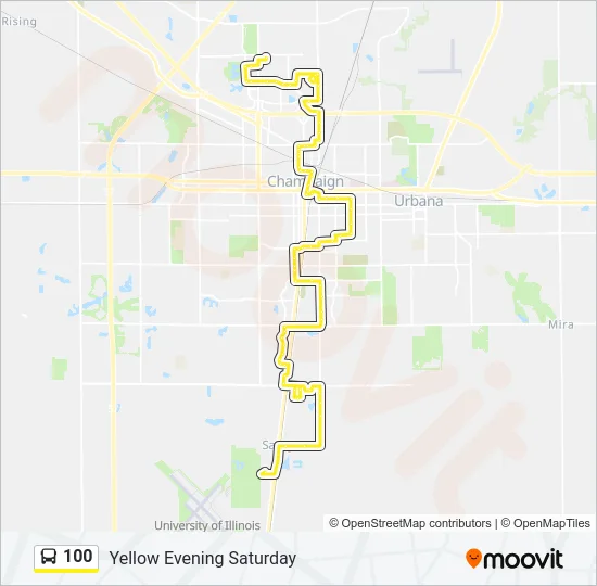 100 Bus Line Map