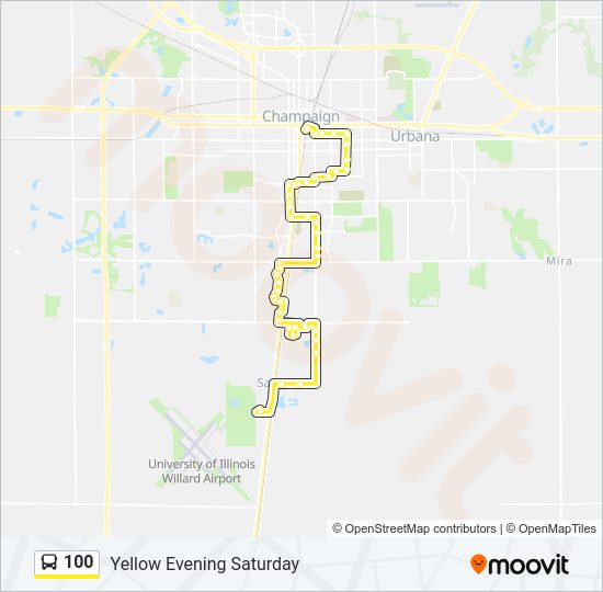 100 Bus Line Map