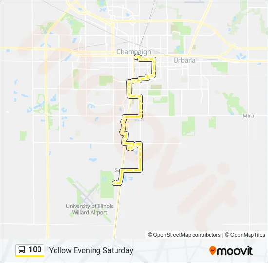 100 Bus Line Map