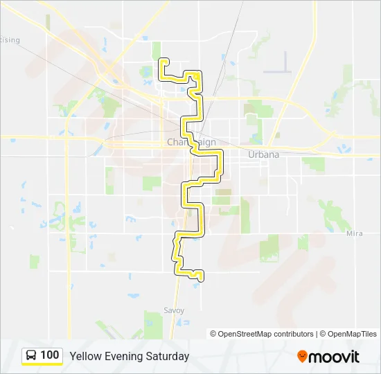 100 Bus Line Map