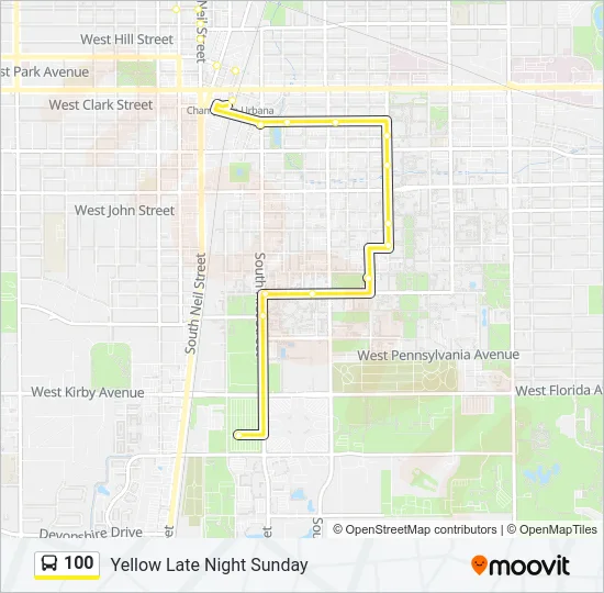 100 Bus Line Map