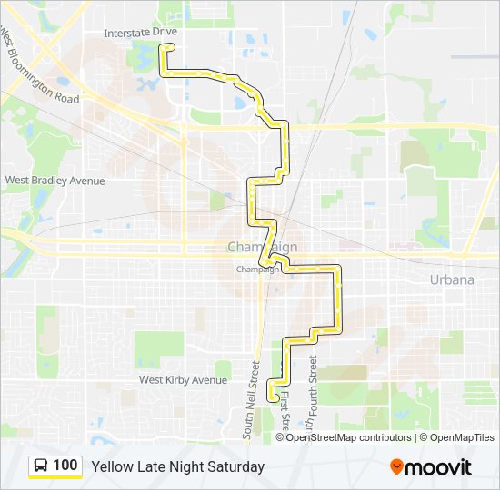 100 Bus Line Map