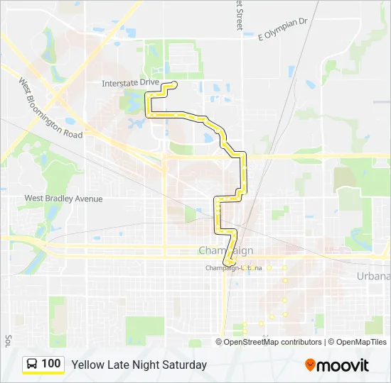 100 Bus Line Map
