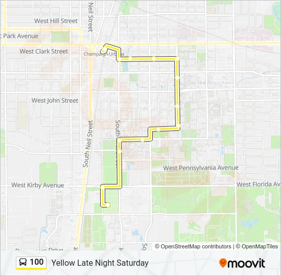 100 Bus Line Map