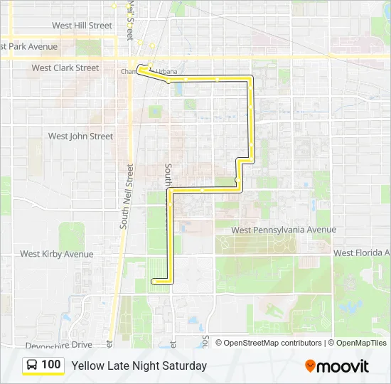 100 Bus Line Map