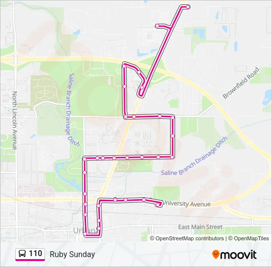 110 Bus Line Map
