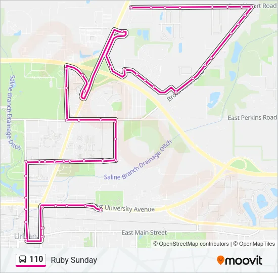 110 Bus Line Map