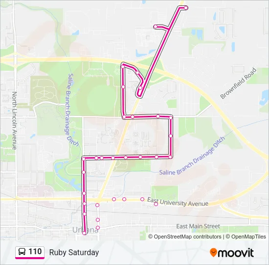 110 Bus Line Map