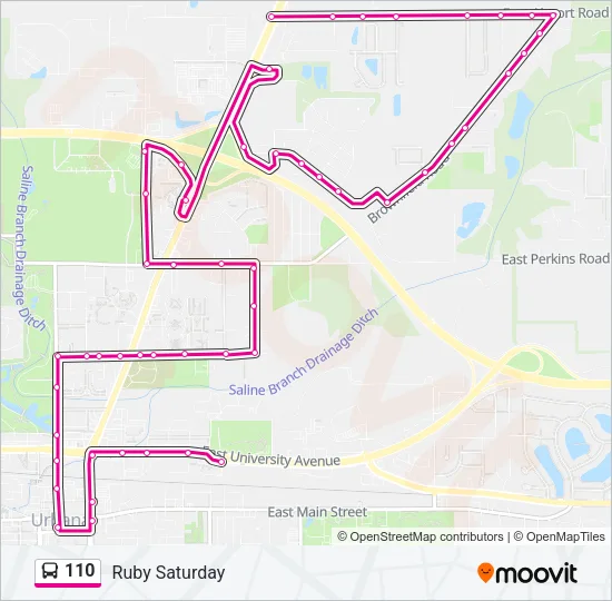 110 Bus Line Map
