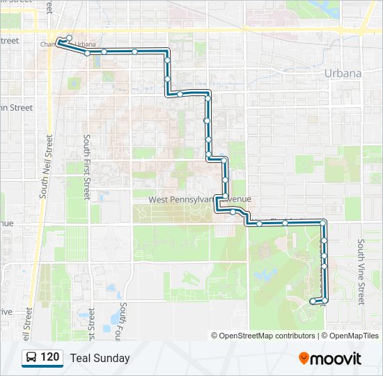 120 Bus Line Map