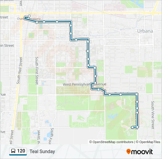 120 Bus Line Map
