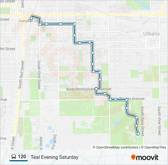 120 Bus Line Map