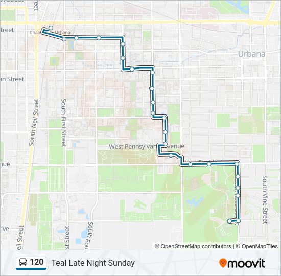 120 bus Line Map