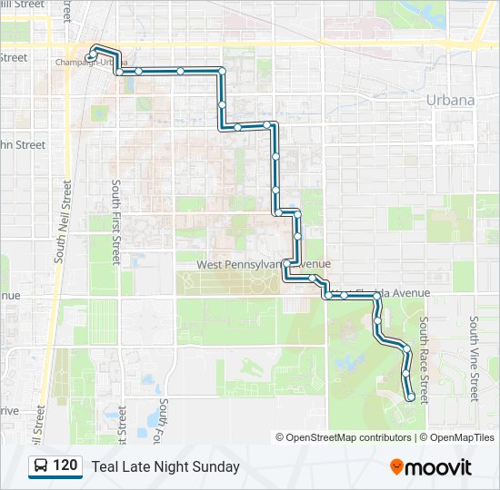120 Bus Line Map