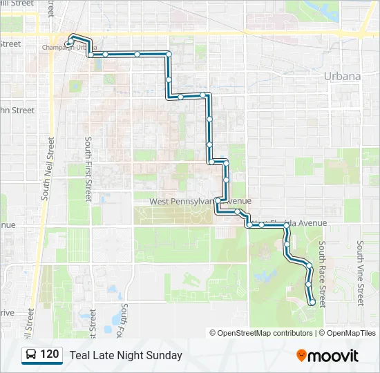 120 Bus Line Map