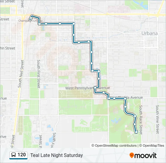 120 Bus Line Map