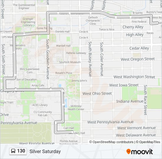 130 Bus Line Map