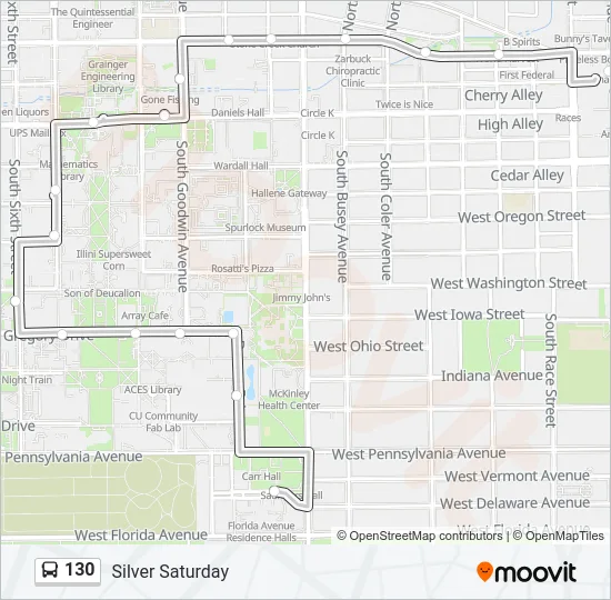 130 Bus Line Map