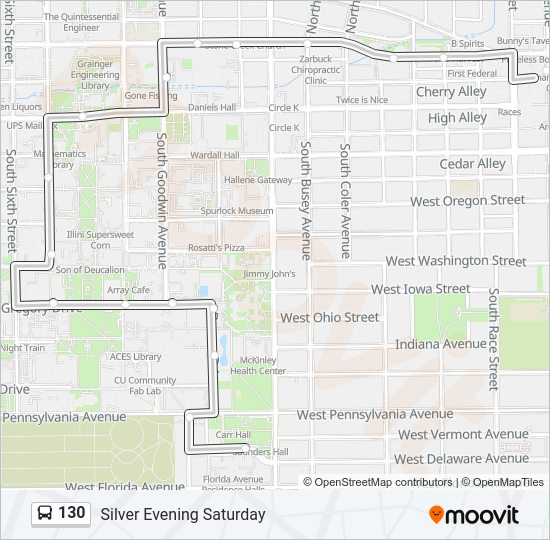 130 Bus Line Map