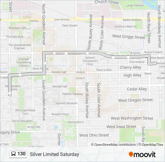 130 Bus Line Map