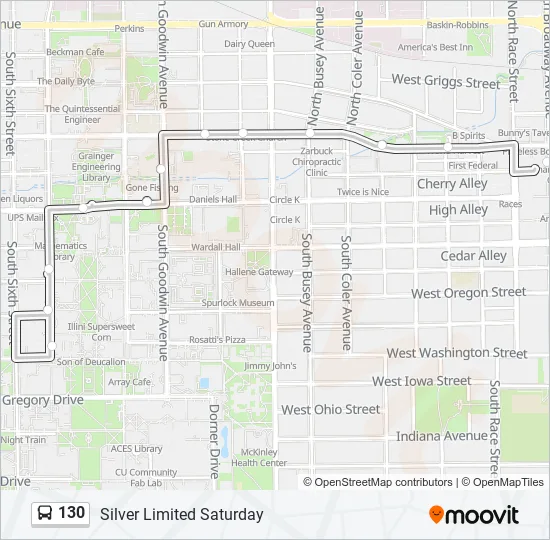 130 Bus Line Map