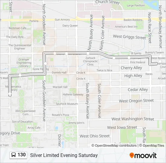 130 Bus Line Map