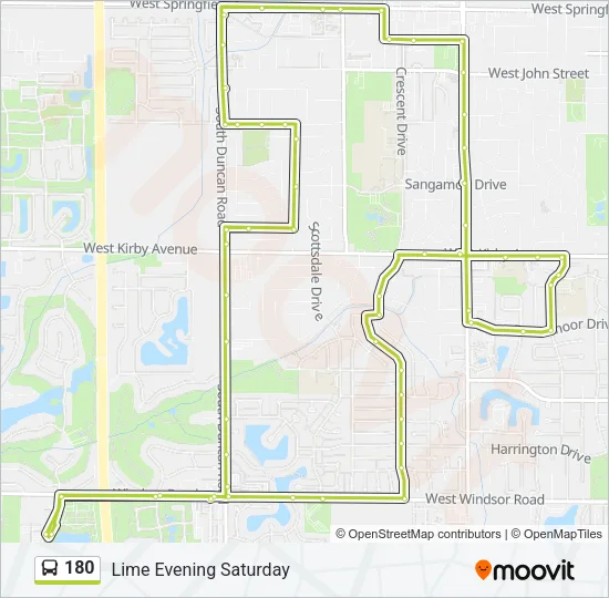 180 Bus Line Map
