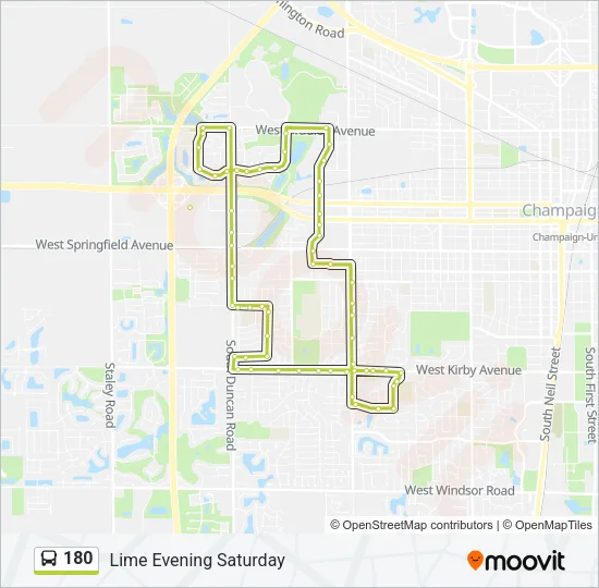 180 Bus Line Map