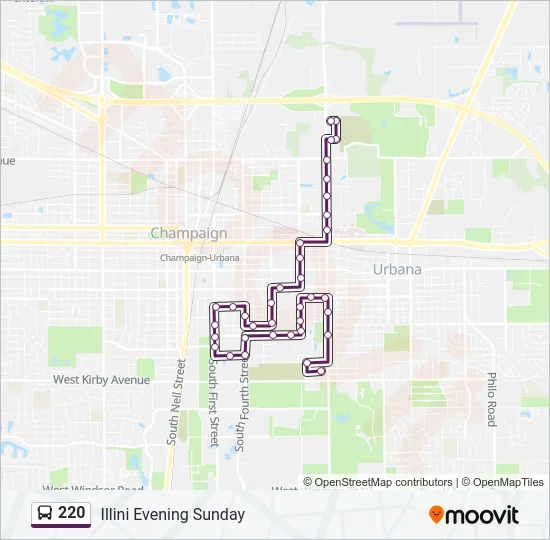220 Bus Line Map