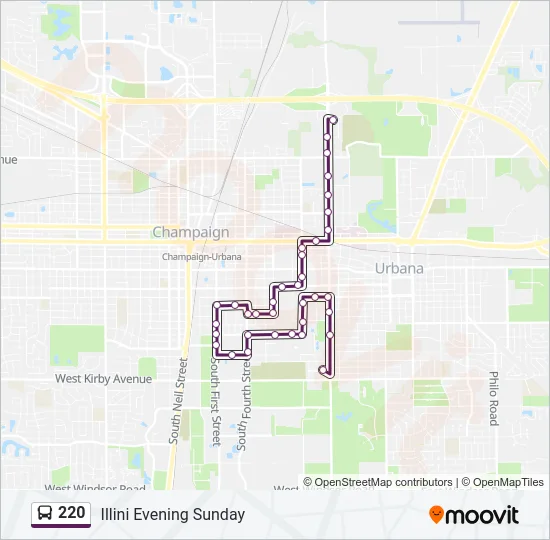 220 Bus Line Map