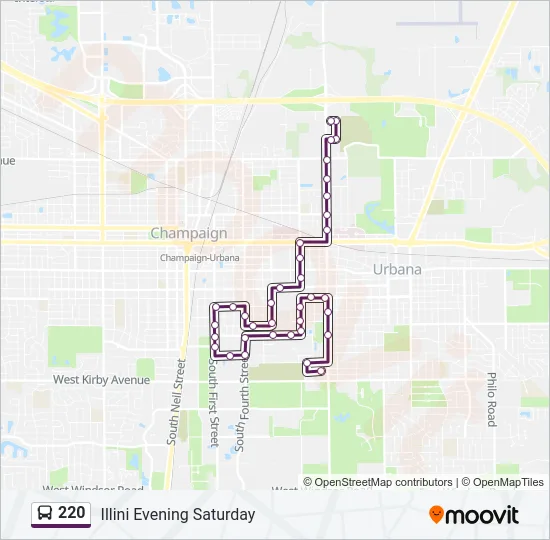 220 Bus Line Map