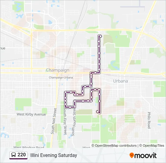 220 Bus Line Map