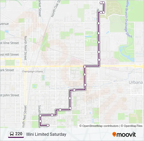 220 Bus Line Map