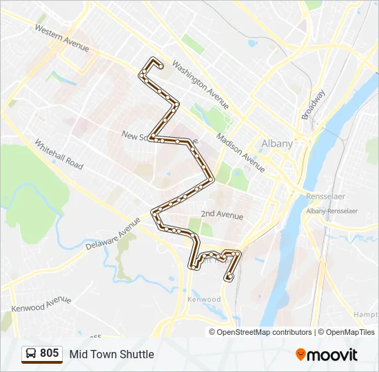 805 Bus Line Map