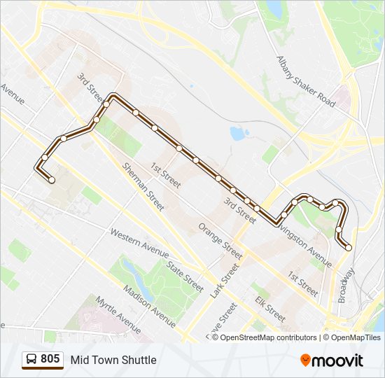 805 Bus Line Map