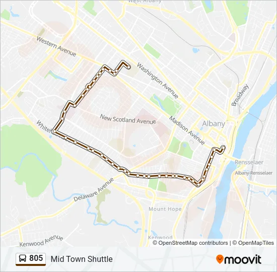 805 Bus Line Map