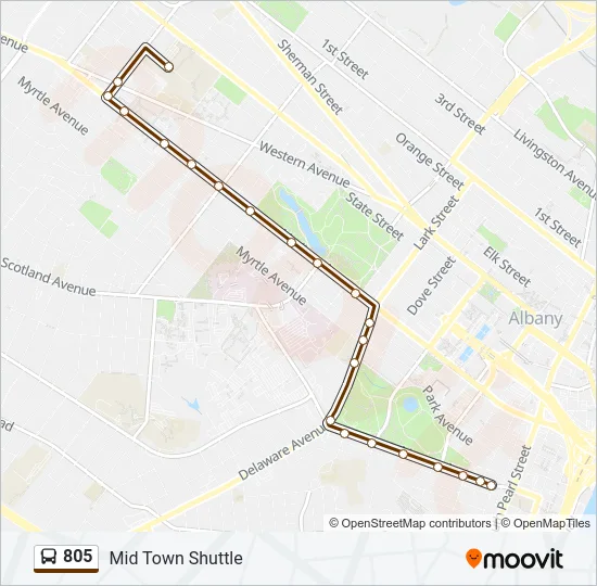 805 Bus Line Map