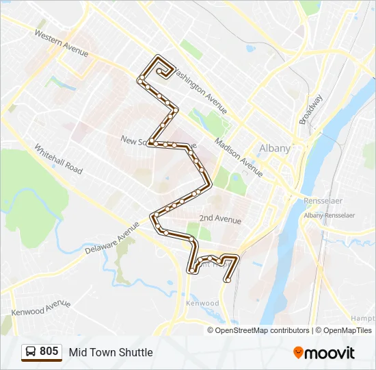 805 Bus Line Map