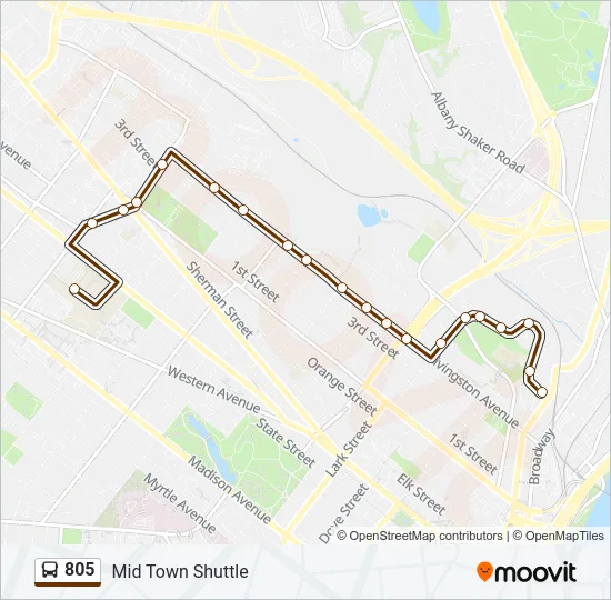 805 Bus Line Map
