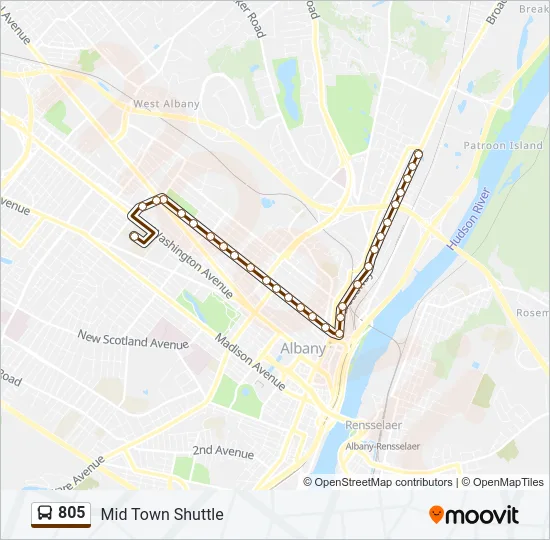 805 Bus Line Map