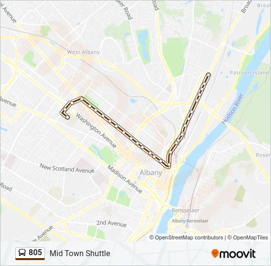 805 Bus Line Map