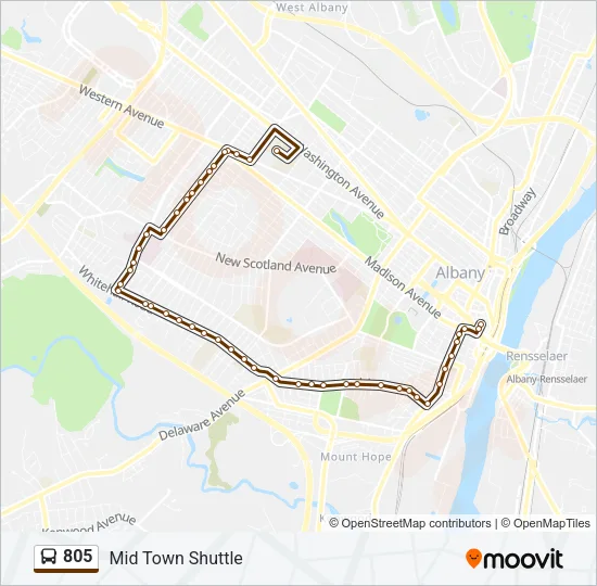 805 Bus Line Map