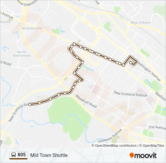 805 Bus Line Map