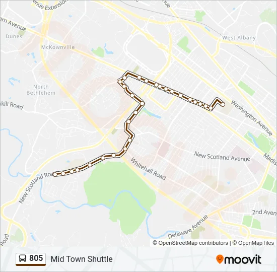 805 Bus Line Map