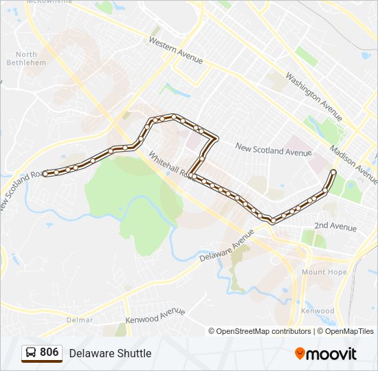 806 Bus Line Map