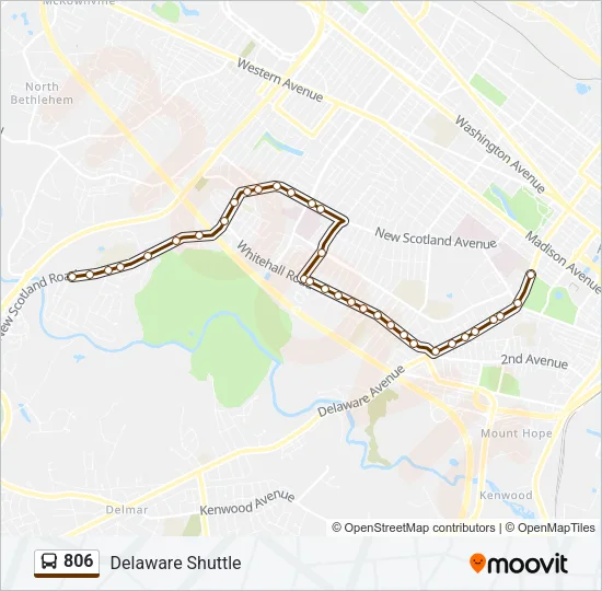 806 Bus Line Map