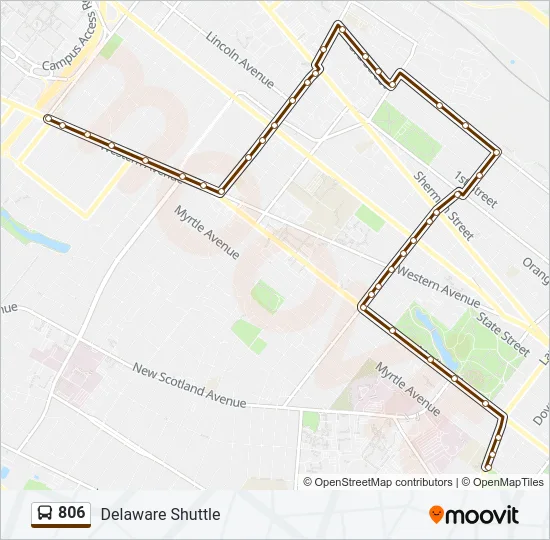 806 Bus Line Map