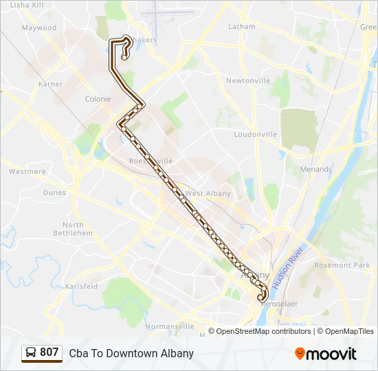 807 Bus Line Map