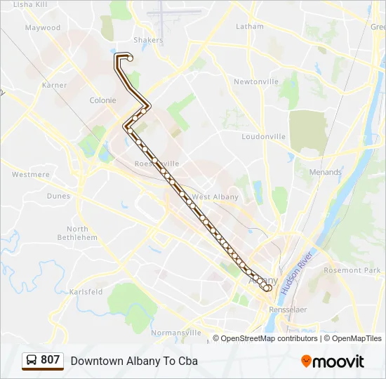 807 Bus Line Map