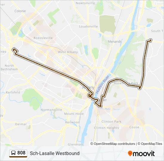 808 Bus Line Map